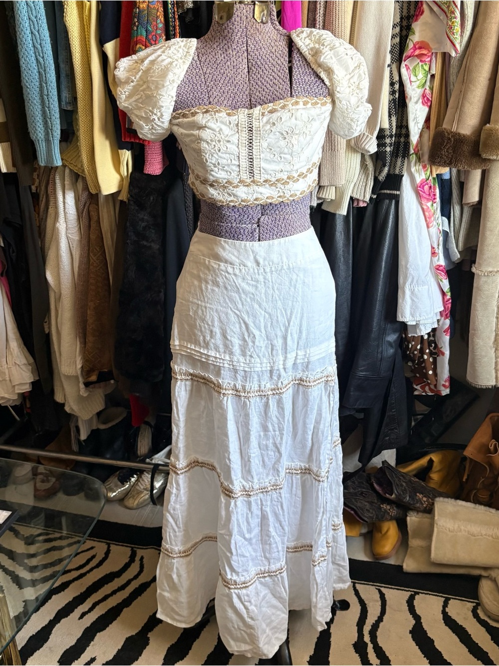 Studio F Blouse and Skirt Set